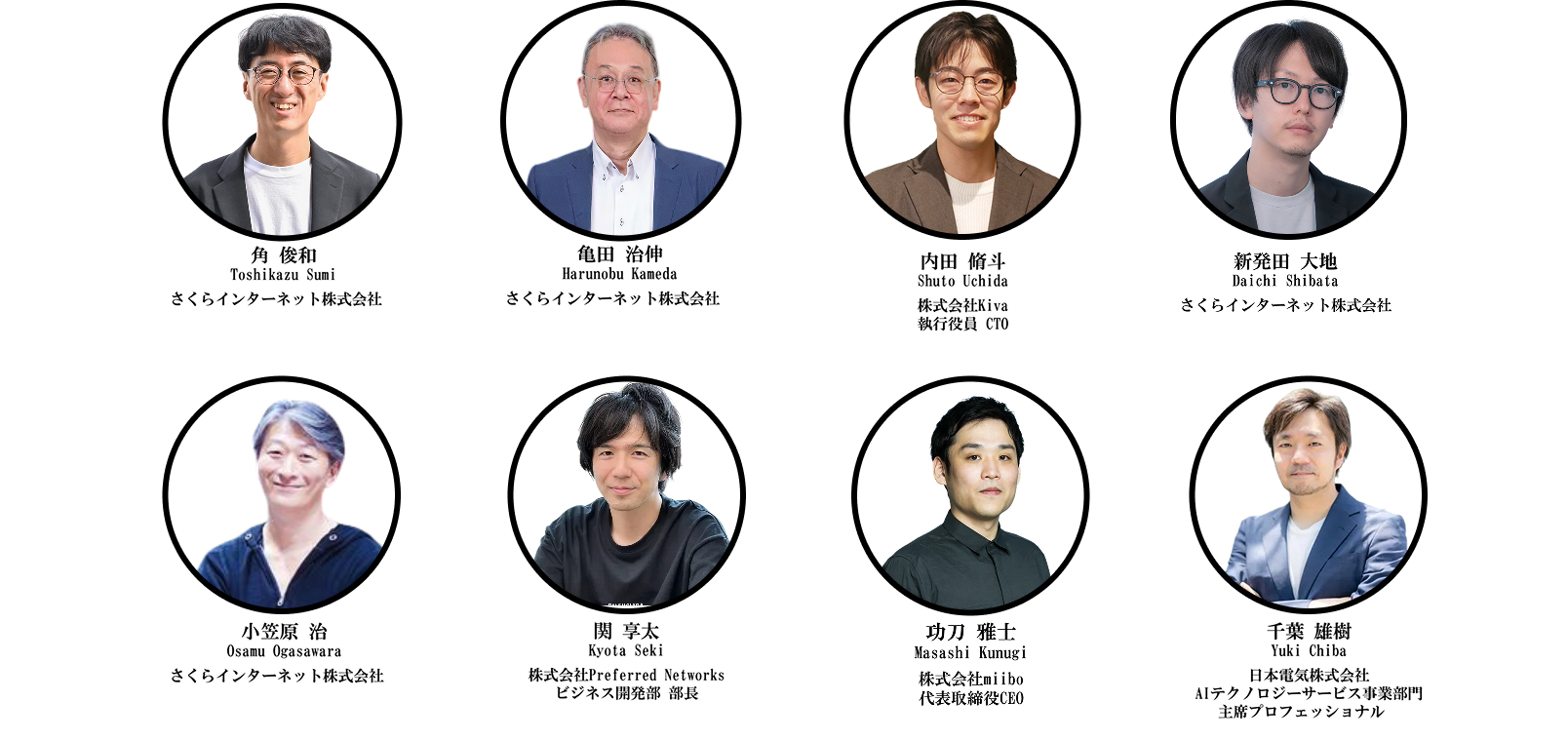 SAKURA AI Conference 登壇予定者一覧